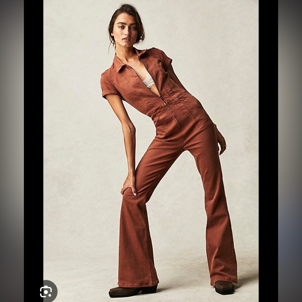 Free People Jayde Jumpsuit Brown Mesa